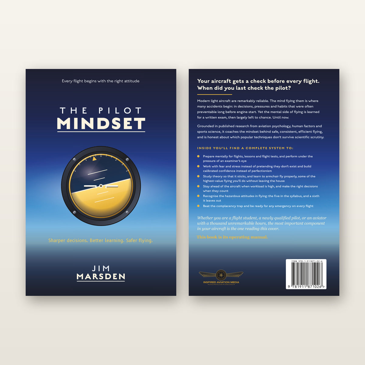 Front and back covers of The Pilot Mindset paperback side by side